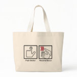 jumbotote - Bacon Dispenser Tote Bag: Sizes  Available colors: natural