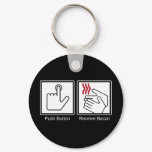 round_keychain - Push Button, Receive Bacon - Bacon Dispenser: Sizes  Available colors: 0