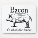 Push Button, Receive Bacon - Bacon Dispenser Mouse Mats