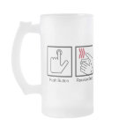 glass_mug - Push Button, Receive Bacon - Bacon Dispenser: Sizes  Available colors: frosted