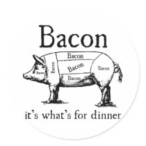 Push Button, Receive Bacon - Bacon Dispenser stickers by strk3 Push Button, Receive Bacon - Bacon Dispenser stickers