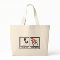 push button receive bacon bag