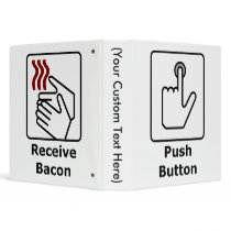 Push Button / Receive Bacon 3 Ring Binder