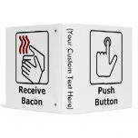 Push Button / Receive Bacon 3 Ring Binder