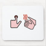 push button receive bacon mousepad