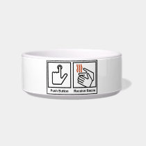 Push Button, Receive Bacon Pet Bowl Cat Water Bowls