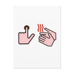 push button receive bacon postcards
