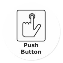Push Button / Receive Bacon Round Stickers
