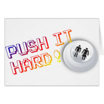 Push It Hard - Arcade Button Video Game Gamer cards by CasuallyHardcore Push It Hard - Arcade Button Video Game Gamer cards