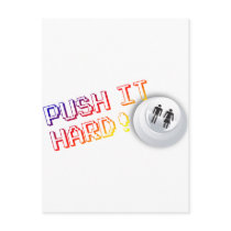 Push It Hard - Arcade Button Video Game Gamer Postcard