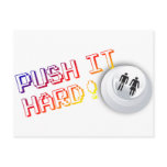Push It Hard - Arcade Button Video Game Gamer postcards