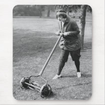 Push Reel Mower, 1910s Mousepad