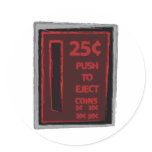 Push To Eject Round Sticker