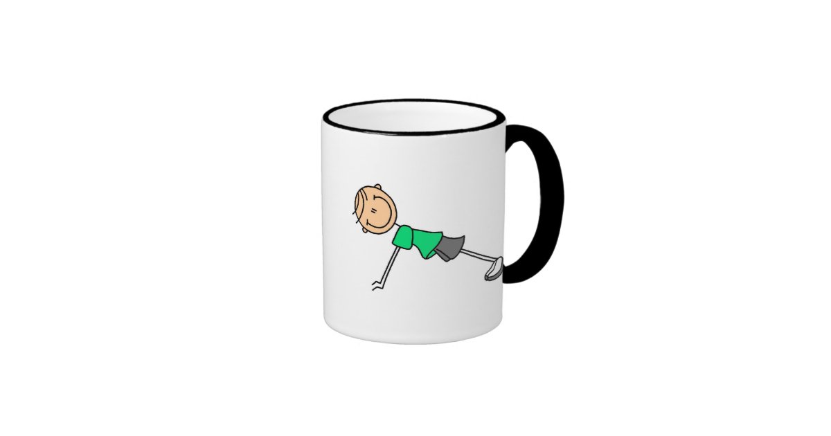 Push Ups Stick Figure Mug | Zazzle