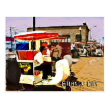 Pushcart on the Boardwalk Post Card