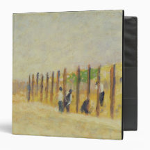 Pushing in the Poles, c.1882 (oil on canvas) Vinyl Binder