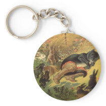 Puss in Boots Fairy Tale by Carl Offterdinger Keychains