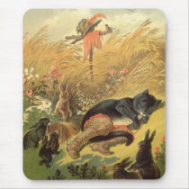 Puss in Boots Fairy Tale by Carl Offterdinger Mouse Pads