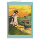 Pussy-cat, pussy-cat, Where have you been? Greeting Card
