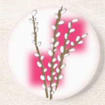pussy willows drink coasters