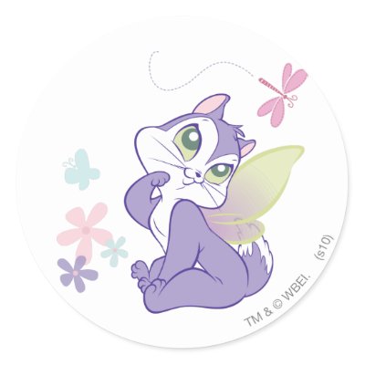 Pussyfoot Dragonfly Kitty stickers