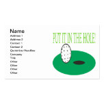 Put It In The Hole Business Card Templates