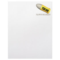 Put It On A Bullet Personalized Letterhead