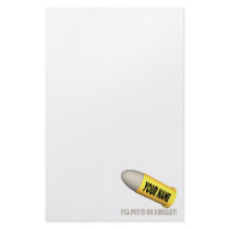 Put It On A Bullet Stationery