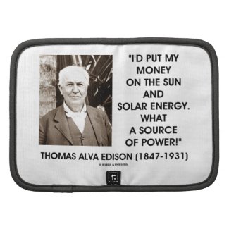 Put My Money On Sun Solar Energy Source Of Power Organizer