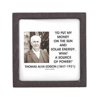 Put My Money On Sun Solar Energy Source Of Power Premium Trinket Box