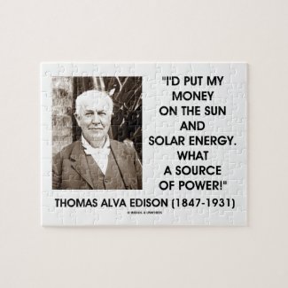 Put My Money On Sun Solar Energy Source Of Power Jigsaw Puzzles
