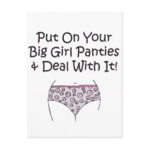 Put on Your Big Girl Panties and Deal with It! Postcards