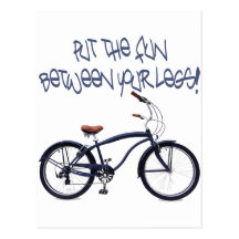 Put the FUN between your legs - blue Post Card