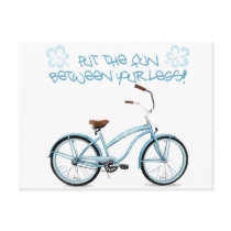 Put the FUN in between your legs - light blue Postcard