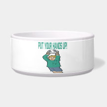 Put Your Hands Up Dog Water Bowls