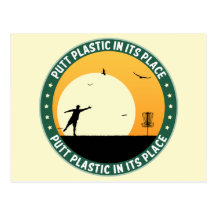 Putt Plastic In Its Place Postcard