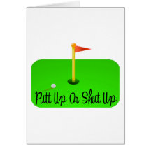 Putt Up Greeting Cards