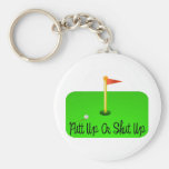 Putt Up Or Shut Up Golf Keychains