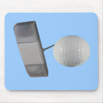 Putter and Golf Ball Mouse Pads