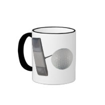 Putter and Golf Ball Coffee Mugs