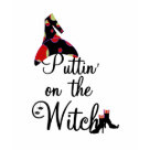 ladies_fitted_babydoll - Puttin on the Witch T-shirts, tank tops, sweatshirts, long sleeve tees, mugs, cards, stickers, buttons, trick or treat bags, and other Halloween witch clothing and gifts.: Sizes  Available colors: white