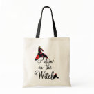 budgettote - Puttin on the Witch T-shirts, tank tops, sweatshirts, long sleeve tees, mugs, cards, stickers, buttons, trick or treat bags, and other Halloween witch clothing and gifts.: Sizes  Available colors: natural_black