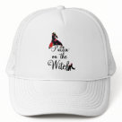 trucker_hat - Puttin on the Witch T-shirts, tank tops, sweatshirts, long sleeve tees, mugs, cards, stickers, buttons, trick or treat bags, and other Halloween witch clothing and gifts.: Sizes  Available colors: white_white
