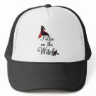 trucker_hat - Puttin on the Witch T-shirts, tank tops, sweatshirts, long sleeve tees, mugs, cards, stickers, buttons, trick or treat bags, and other Halloween witch clothing and gifts.: Sizes  Available colors: white_black