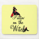 standard_mousepad - Puttin on the Witch T-shirts, tank tops, sweatshirts, long sleeve tees, mugs, cards, stickers, buttons, trick or treat bags, and other Halloween witch clothing and gifts.: Sizes 