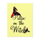  - Puttin on the Witch T-shirts, tank tops, sweatshirts, long sleeve tees, mugs, cards, stickers, buttons, trick or treat bags, and other Halloween witch clothing and gifts.: Sizes 