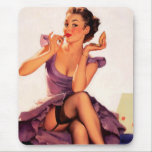 Putting on her Lipstick Mouse Pad