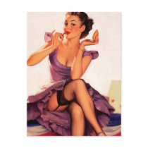 Putting on her Lipstick Postcards