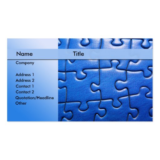 puzzle business card templates (front side)