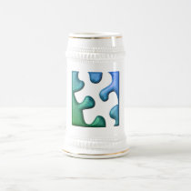 Puzzle Design Beer Mug mugs